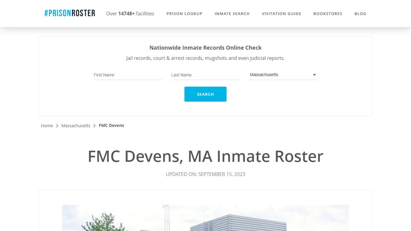 FMC Devens, MA Inmate Roster - Prisonroster